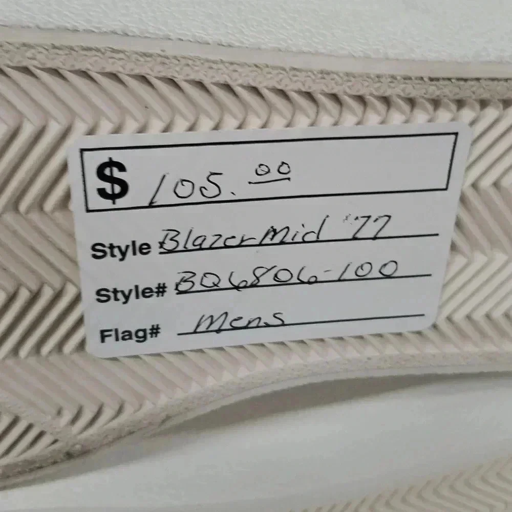 Nike Blazer Mid 77 Vintage White Black BQ6806-100 Mens Size 9